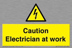 Caution Electrician at work